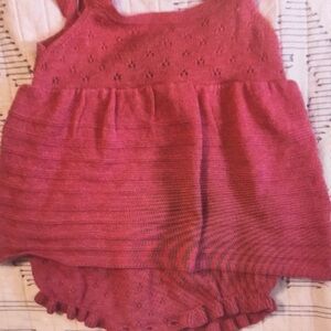 Pink Knit Baby Dress